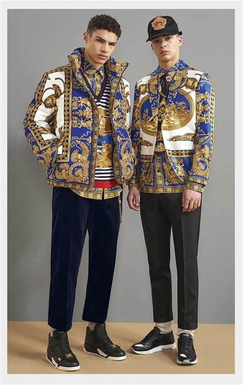 piumino versace jacket navy|Versace jackets for Men .